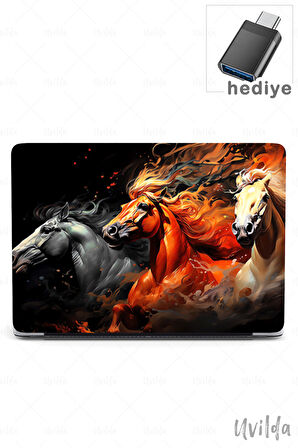 MacBook Air 13.6 A3113 A2681 uyumlu Nefes-5 Baskı Msoft Ruhani Atlar