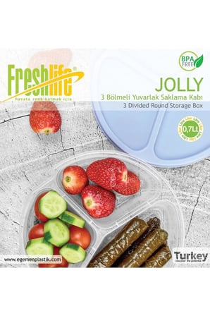 Jolly 3 Bölmeli Saklama Kabı Fresh Life