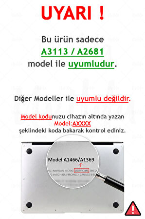 MacBook Air 13.6 A3113 A2681 uyumlu Nefes-8 Msoft HD Desen Anatomi ve Kalp