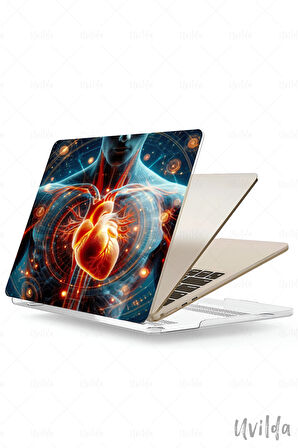 MacBook Air 13.6 A3113 A2681 uyumlu Nefes-8 Msoft HD Desen Anatomi ve Kalp