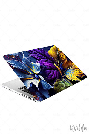 MacBook Air 15 A3114 A2941 uyumlu Derin 1 Msoft Darbe Emici Çiçekler Mor