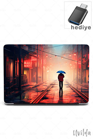 MacBook Air 13.6 A3113 A2681 uyumlu Derin 7 Msoft Koruyucu Yağmurlu Bir Gece