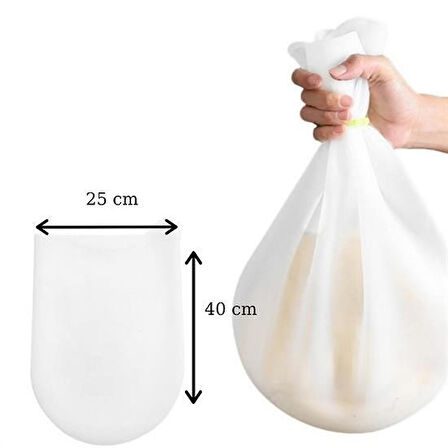 caselka® Büyük  Hamur Torbası  Silikon Şeffaf Hamur Yoğurma Torbası Ekmek Makarna Mantı  Hamuru Kolay