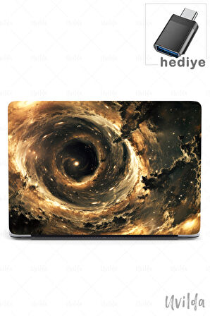 MacBook Air 13.6 A3113 A2681 uyumlu Nefes-18 UV Msoft Baskı Kara Delik