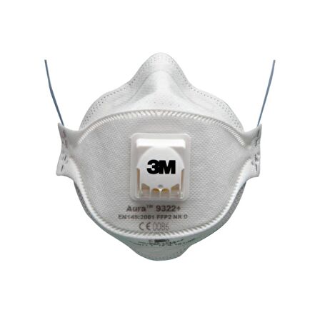 3M 9322 AURA FFP2 VENTİLLİ İNCE TOZ MASKE 