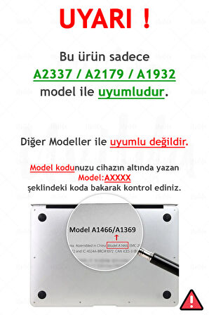 MacBook Air 13.3 A2337 A2179 A1932 uyumlu Nefes-17 UV Msoft Desen Araştırmacı