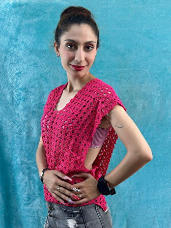 EL ÖRGÜSÜ ÇAPRAZ KADIN BLUZ STANDART BEDEN