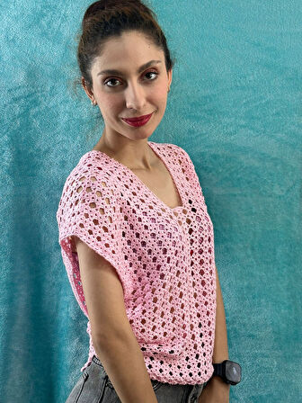 EL ÖRGÜSÜ ÇAPRAZ KADIN BLUZ STANDART BEDEN