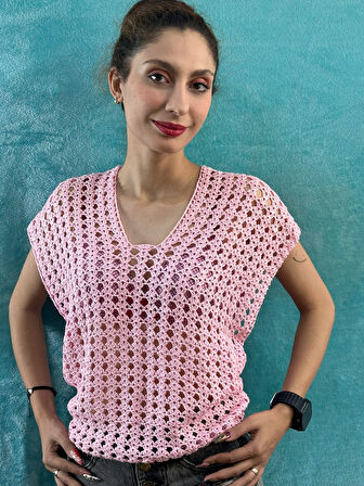 EL ÖRGÜSÜ ÇAPRAZ KADIN BLUZ STANDART BEDEN