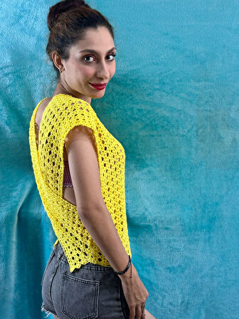 EL ÖRGÜSÜ ÇAPRAZ KADIN BLUZ STANDART BEDEN