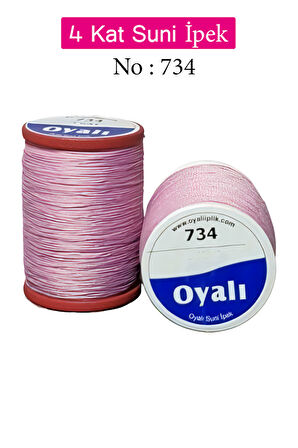 Oyalı 4 Kat Suni İpek İplik İğne Oyası Boncuk İpi Tığ Oyası No:734