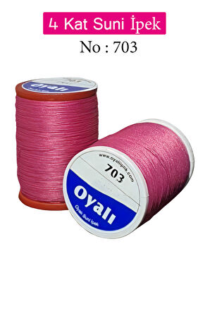 Oyalı 4 Kat Suni İpek İplik İğne Oyası Boncuk İpi Tığ Oyası No:703