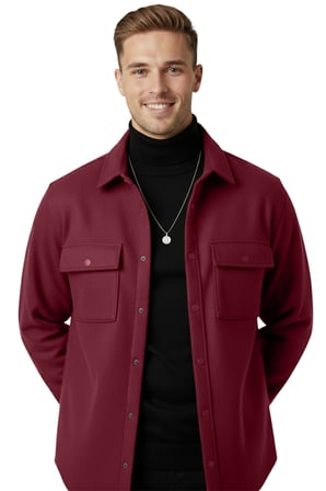 RizzUP Erkek Bordo Premium Kaşe Ceket – Şık, Modern ve Sıcak Tutan Tasarım Ceket Mont 2500559