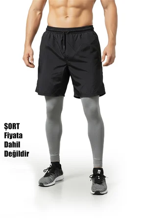 RizzUP Unisex Gri Dar Kesim Termal Performans Taytı – Soğuk Havalar & Spor Kullanımı 2607073