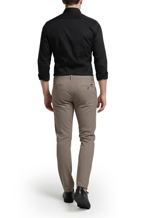RizzUP Erkek Bej Likralı Gofre Kumaş Beli Lastikli İpli Slim Fit Günlük Pantolon 2600650