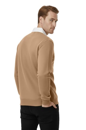 RizzUP Erkek Camel Relax Fit İçi Polarlı Polo Yaka Sweatshirt – Pamuklu Kalın Sweatshirt 2600762