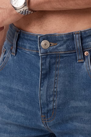 RizzUP Erkek Slim Fit Dar Kesim Likralı Lacivert Kot Pantolon – Dar Paça İnce Esnek Jean 2608306