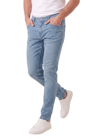 RizzUP Erkek Slim Fit Dar Kesim Likralı Mavi Kot Pantolon – Dar Paça Pamuklu Esnek Jean 2608304