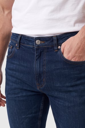 RizzUP Erkek Slim Fit Dar Kesim Likralı Lacivert Kot Pantolon – Dar Paça Pamuklu Esnek Jean 2608304