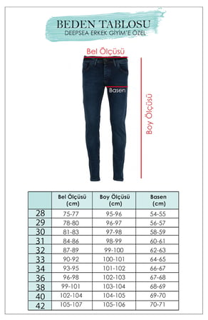 RizzUP Erkek Slim Fit Dar Kesim Likralı Lacivert Kot Pantolon – Dar Paça Pamuklu Esnek Jean 2608304
