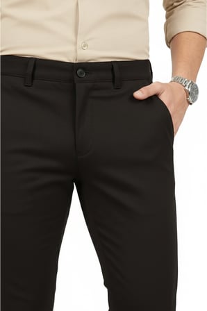RizzUP Erkek Kahve Modern Fit Likralı Kumaş Pantolon Günlük & Ofis Kullanımı 2602020
