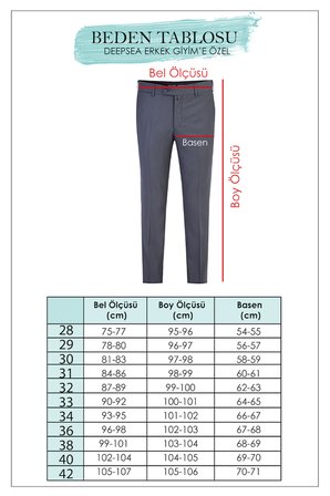 RizzUP Erkek Gri Modern Fit Likralı Kumaş Pantolon Günlük & Ofis Kullanımı 2602020