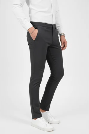 RizzUP Erkek Füme Modern Fit Likralı Kumaş Pantolon Günlük & Ofis Kullanımı 2602020