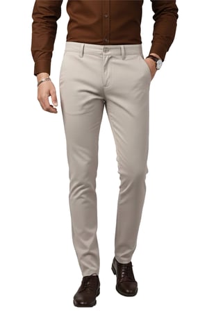 RizzUP Erkek Bej Modern Fit Likralı Kumaş Pantolon Günlük & Ofis Kullanımı 2602020