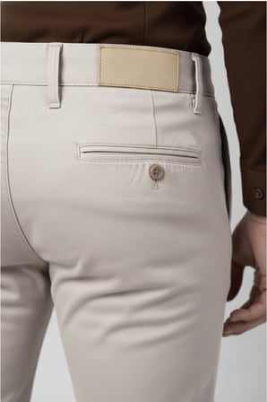 RizzUP Erkek Bej Modern Fit Likralı Kumaş Pantolon Günlük & Ofis Kullanımı 2602020
