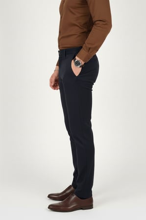 RizzUP Erkek Koyu Lacivert Modern Fit Likralı Kumaş Pantolon Günlük & Ofis Kullanımı 2602020