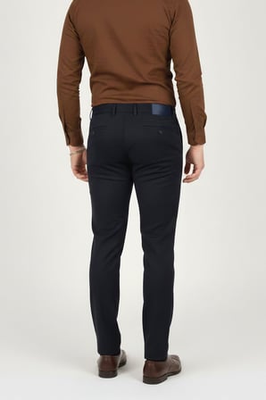 RizzUP Erkek Koyu Lacivert Modern Fit Likralı Kumaş Pantolon Günlük & Ofis Kullanımı 2602020