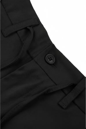 RizzUP Erkek Siyah Likralı Beli Lastikli & İpli Dar Kesim Şık Kumaş Pantolon 2600572