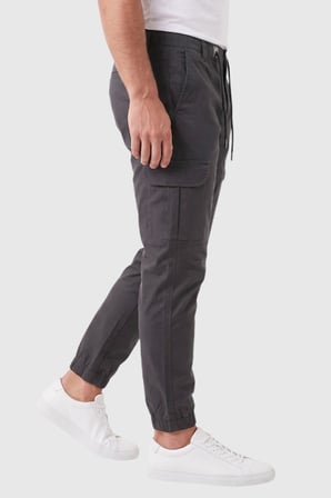 RizzUP Erkek Slim Fit Likralı Füme Kargo Cepli Jogger Pantolon – İpli Bel Lastikli Paça 2600589