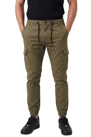 RizzUP Erkek Slim Fit Likralı Haki Kargo Cepli Jogger Pantolon – İpli Bel Lastikli Paça 2600589