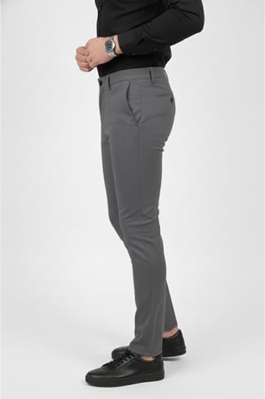 RizzUP Erkek Antrasit Modern Fit Likralı Kumaş Pantolon Günlük & Ofis Kullanımı 2602020