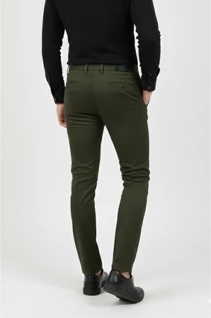 RizzUP Erkek Haki Modern Fit Likralı Kumaş Pantolon Günlük & Ofis Kullanımı 2602020