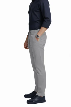 RizzUP Erkek Koyu Gri Esnek Kumaş Slim Fit Beli Lastikli Günlük Spor Pantolon 2601070