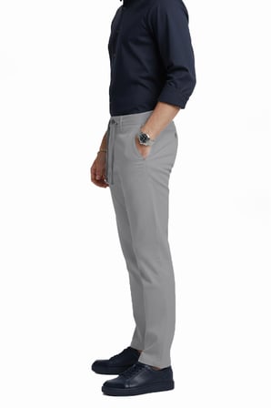 RizzUP Erkek Koyu Gri Esnek Kumaş Slim Fit Beli Lastikli Günlük Spor Pantolon 2601070