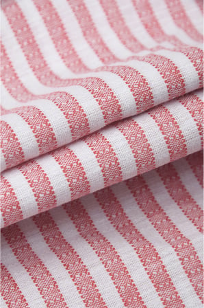 RizzUP Kırmızı Slim Fit %100 Pamuk Çizgili Erkek Gömlek – Cepli Yazlık Yeni Sezon Gömlek 2602627