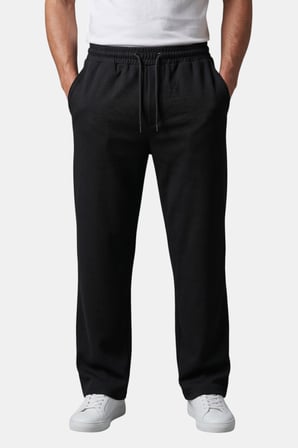 RizzUP Siyah Baggy Style Likralı Lastikli İpli Erkek Spor Pantolon 2600262
