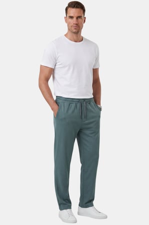 RizzUP Yeşil Baggy Style Likralı Lastikli İpli Erkek Spor Pantolon 2600262