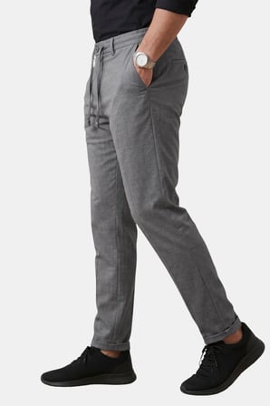 RizzUP Antrasit İtalyan Kesim Slim Fit Likralı Duble Paça Erkek Spor Pantolon 2602050
