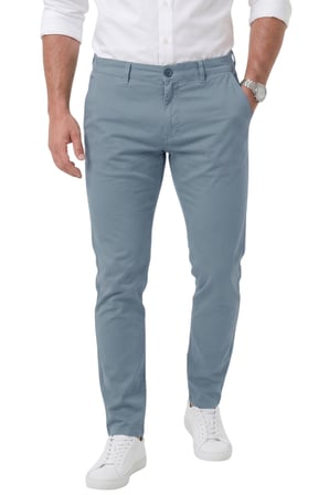 RizzUP Erkek Mavi Slim Fit Pamuklu Likralı Chino Spor Pantolon 2601745