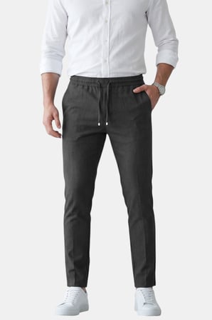 RizzUP Füme Slim Fit Beli Lastikli İpli Likralı Soft Touch Erkek Spor Pantolon 2601746