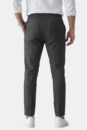 RizzUP Füme Slim Fit Beli Lastikli İpli Likralı Soft Touch Erkek Spor Pantolon 2601746