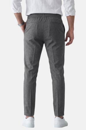 RizzUP Antrasit Slim Fit Beli Lastikli İpli Likralı Soft Touch Erkek Spor Pantolon 2601746
