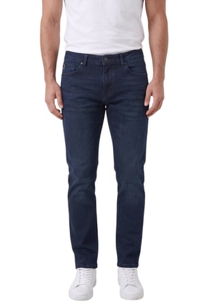 RizzUP Erkek Regular Fit Likralı Lacivert Kot Pantolon – Pamuklu Esnek Yumuşak Dokulu Taşlanmış Jean 2600966