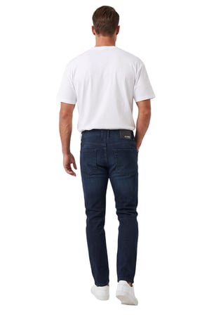 RizzUP Erkek Regular Fit Likralı Lacivert Kot Pantolon – Pamuklu Esnek Yumuşak Dokulu Taşlanmış Jean 2600966