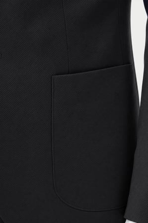RizzUP Siyah Premium Çizgi Dokulu Slim Fit Likralı 2’li Erkek Takım Elbise 2600821