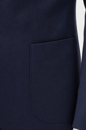 RizzUP Lacivert Premium Çizgi Dokulu Slim Fit Likralı 2’li Erkek Takım Elbise 2600821